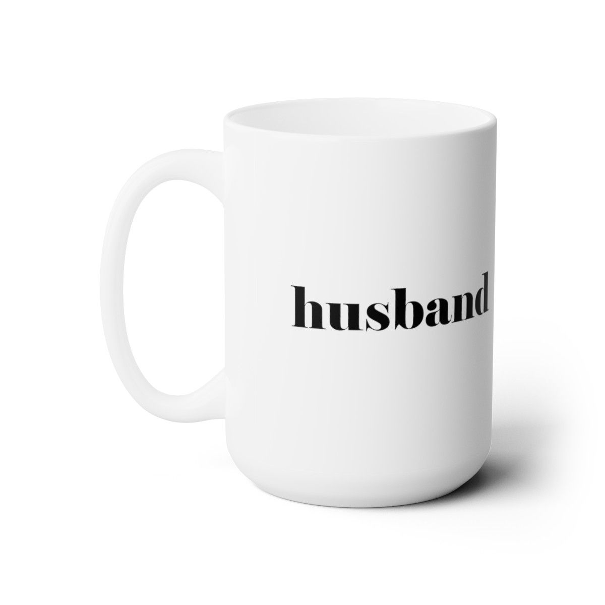 "Husband" in Dead Sea Hebrew Ceramic Mug 15oz