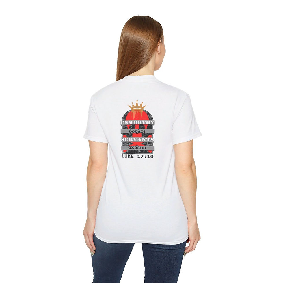 Thumbnail: Unworthy Servants - (light) Unisex Cotton Tee