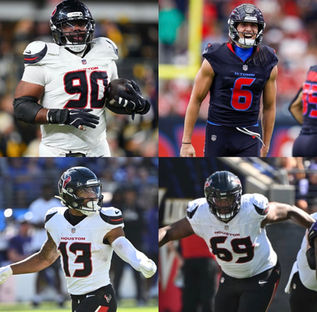 Sheldon Rankins, Tommy Townsend, Christian Kirk & Ed Ingram are all set to be free agents for the Houston Texans after the 2025 season