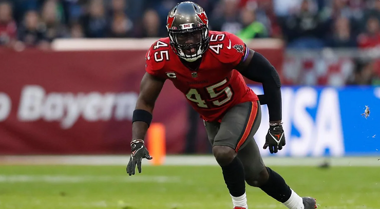 Former Tampa Bay Buccaneers linebacker Devin White