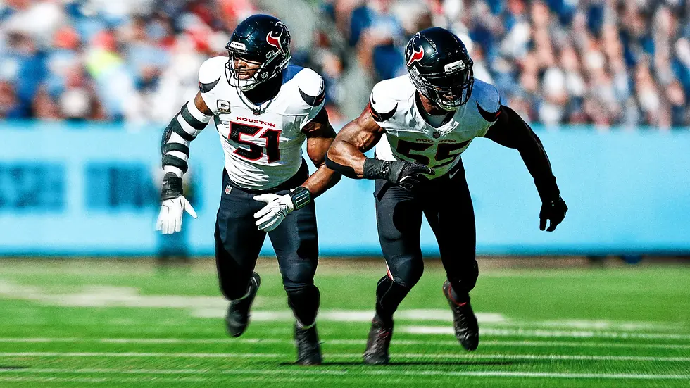 Texans Edge Rushers Will Anderson Jr. and Danielle Hunter rank #3 and #6 respectively in a survey by ESPN among NFL coaches, executives and scouts ahead of the 2026 NFL season cementing them as the best edge rushing duo in the league.