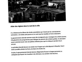 Aider des régions dans le nord de la ville