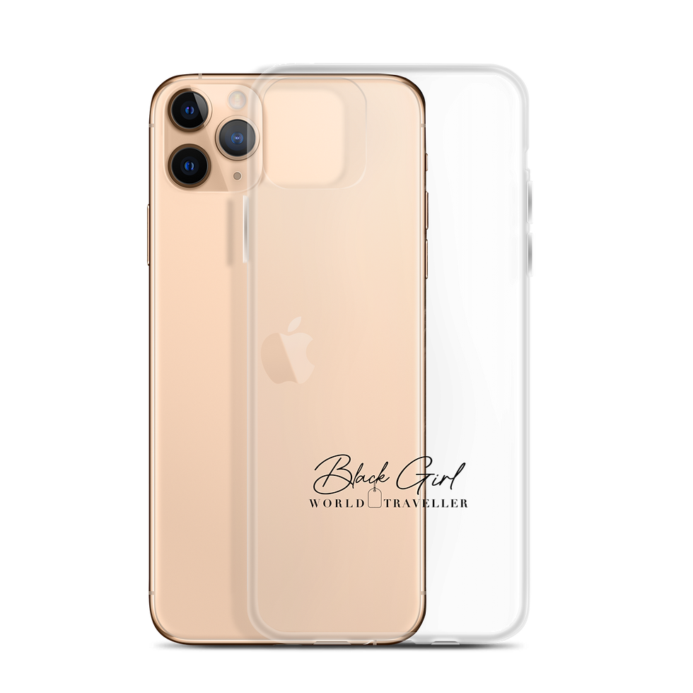 Thumbnail: Black Girl World Traveller Clear Case for iPhone®