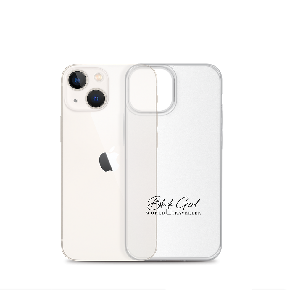 Thumbnail: Black Girl World Traveller Clear Case for iPhone®