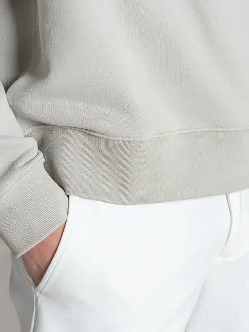 Midweight crew sweatshirt styled for superyacht deck and downtime
