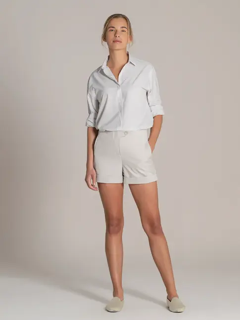 Women’s yacht shirt paired with uniform shorts for on-duty wear