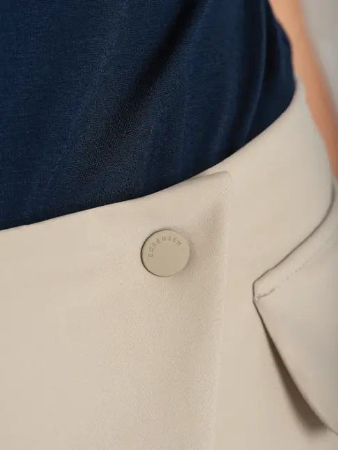 Women’s superyacht stewardess skort with wrap-front and built-in shorts
