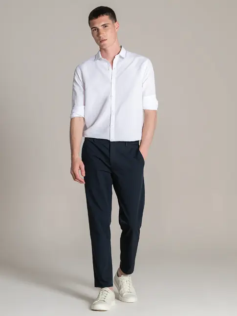 European made linen shirt for male crew on luxury superyacht
