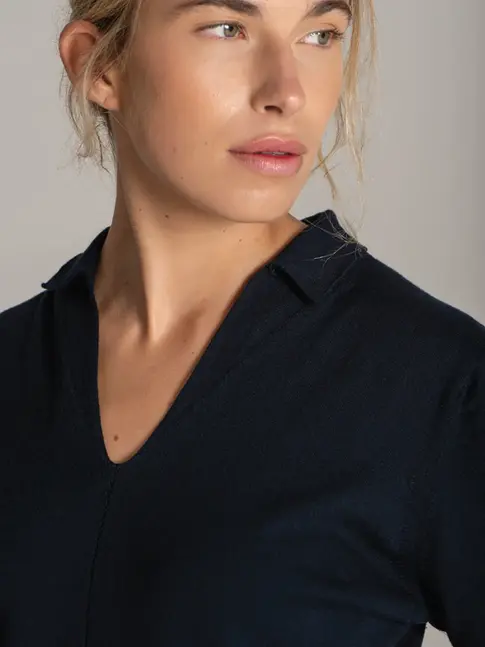 High-performance stewardess polo designed for breathable elegance