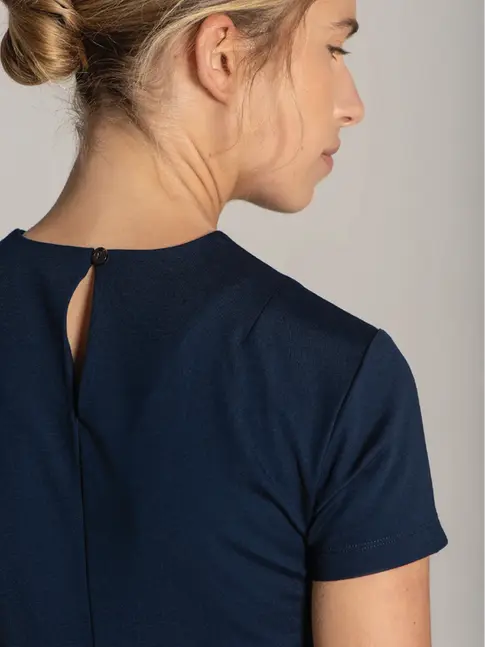 Women’s soft jersey yacht crew top with keyhole back