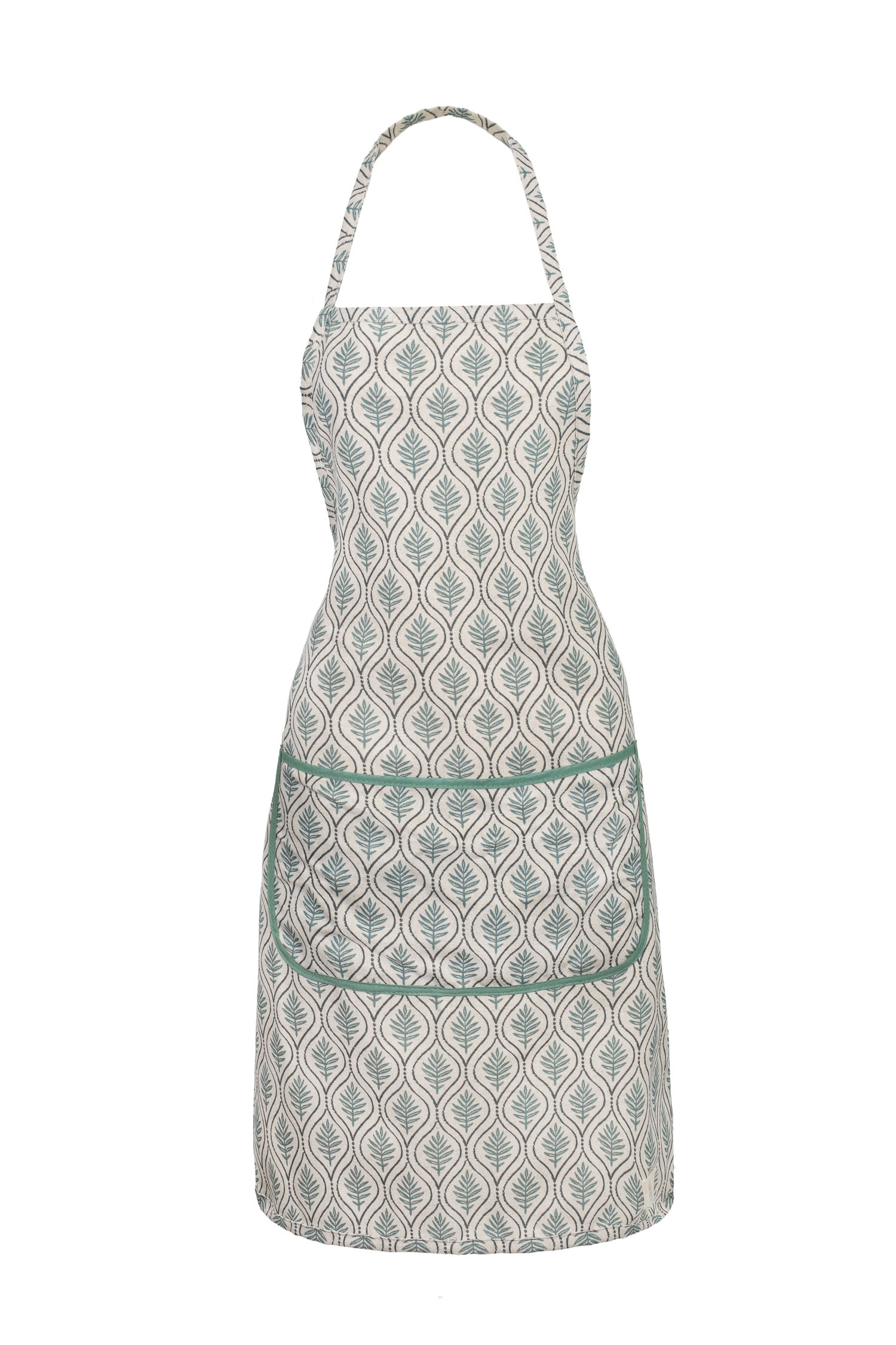 Simple Cooking Apron in Fern Print