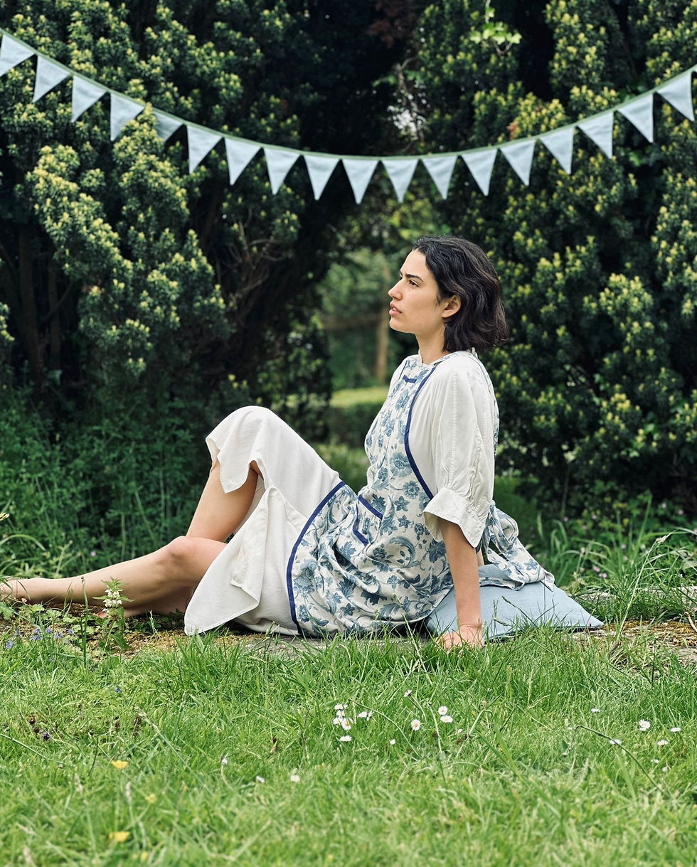 Thumbnail: Bunting in Blue Linen