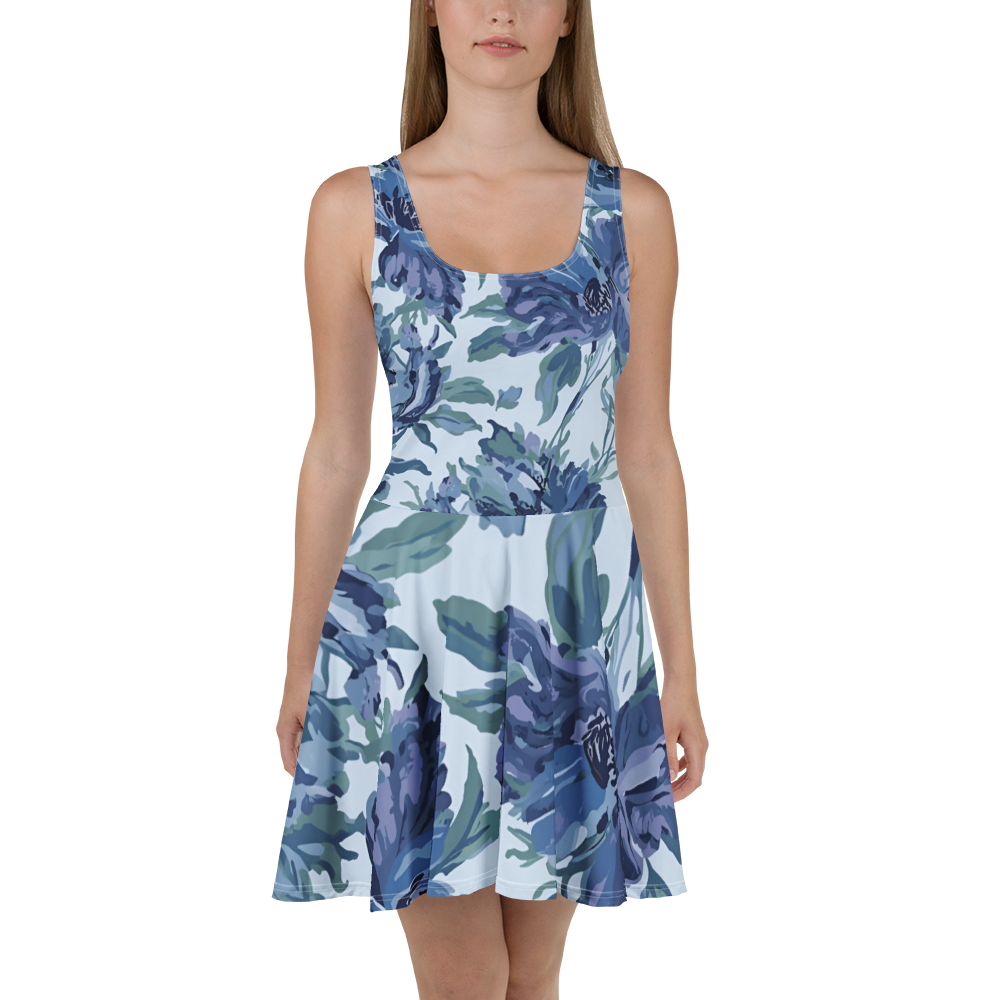 Porcelain Bloom: Skater Dress