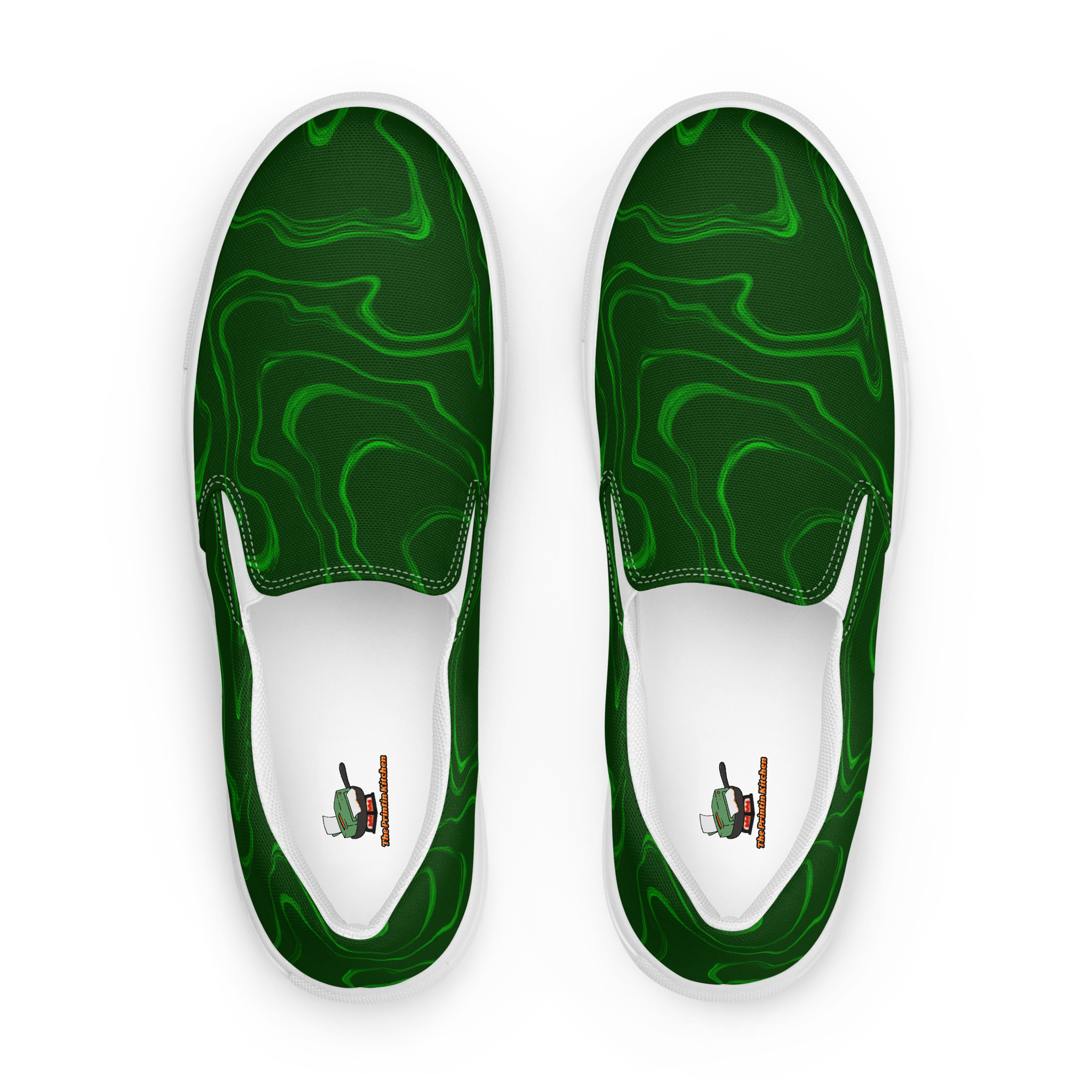Green Wave | Women’s Slip-On Canvas Shoes