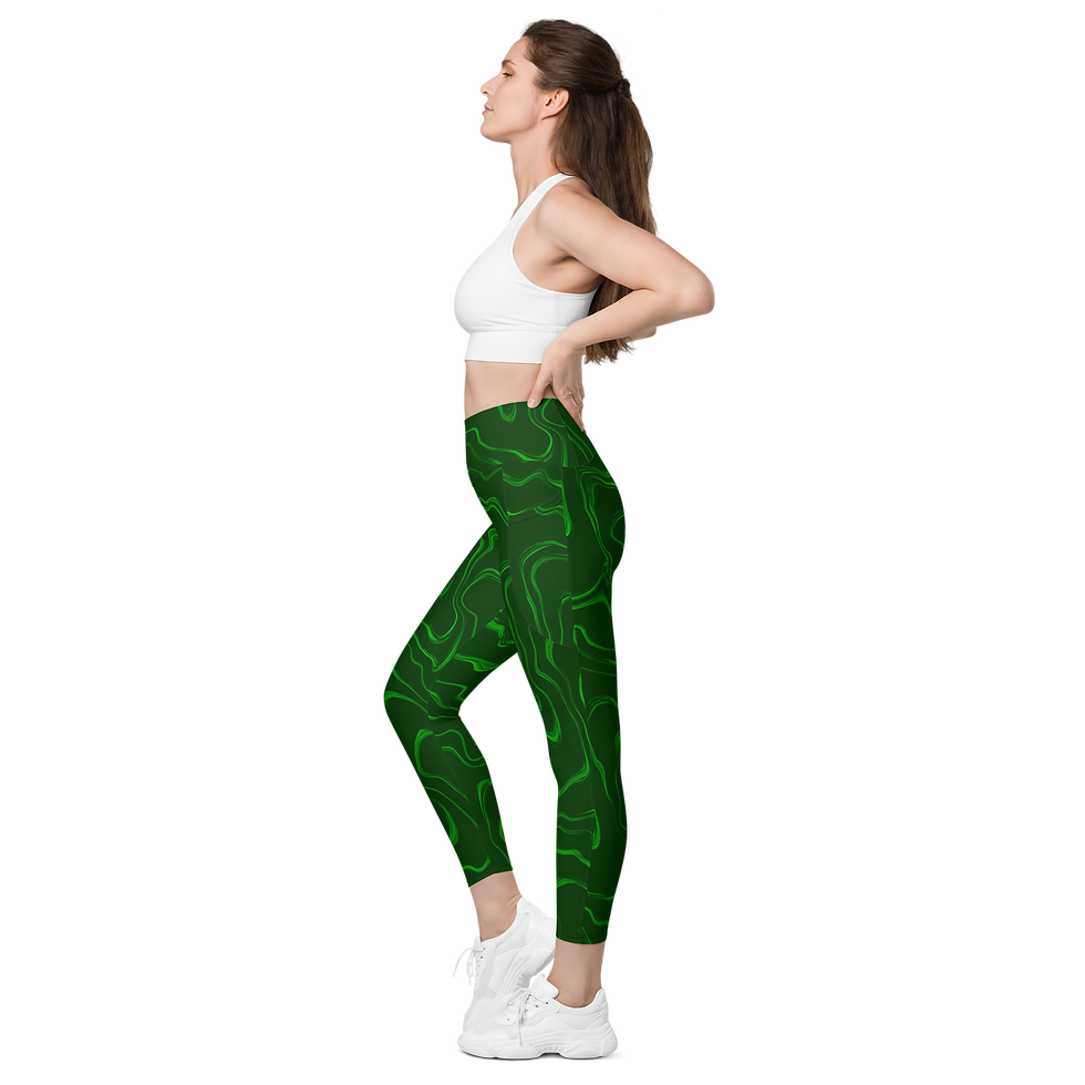 Thumbnail: Green Wave | Leggings With Pockets