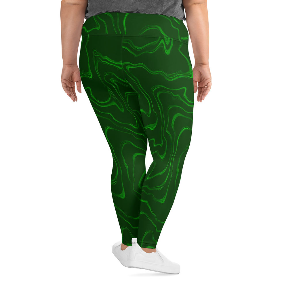 Thumbnail: Green Wave | Plus Size Leggings