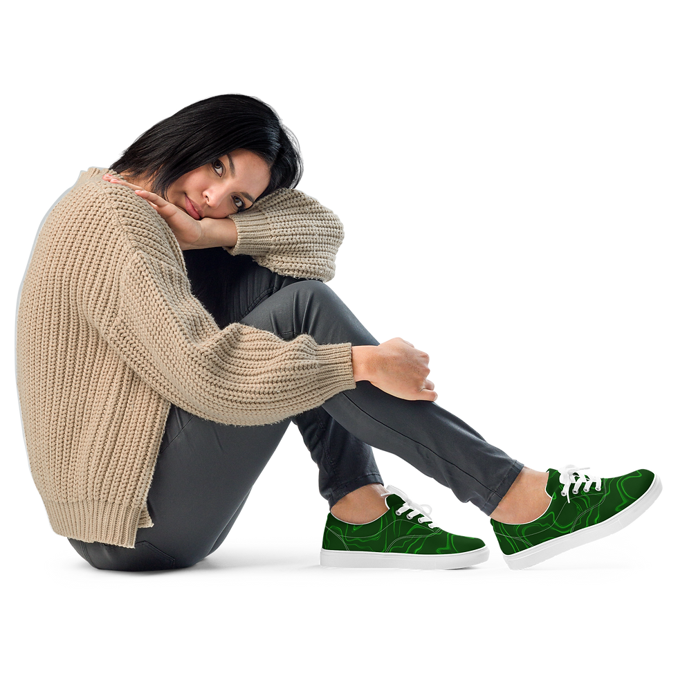 Thumbnail: Green Wave | Lace Up Canvas Shoes (Women’s)
