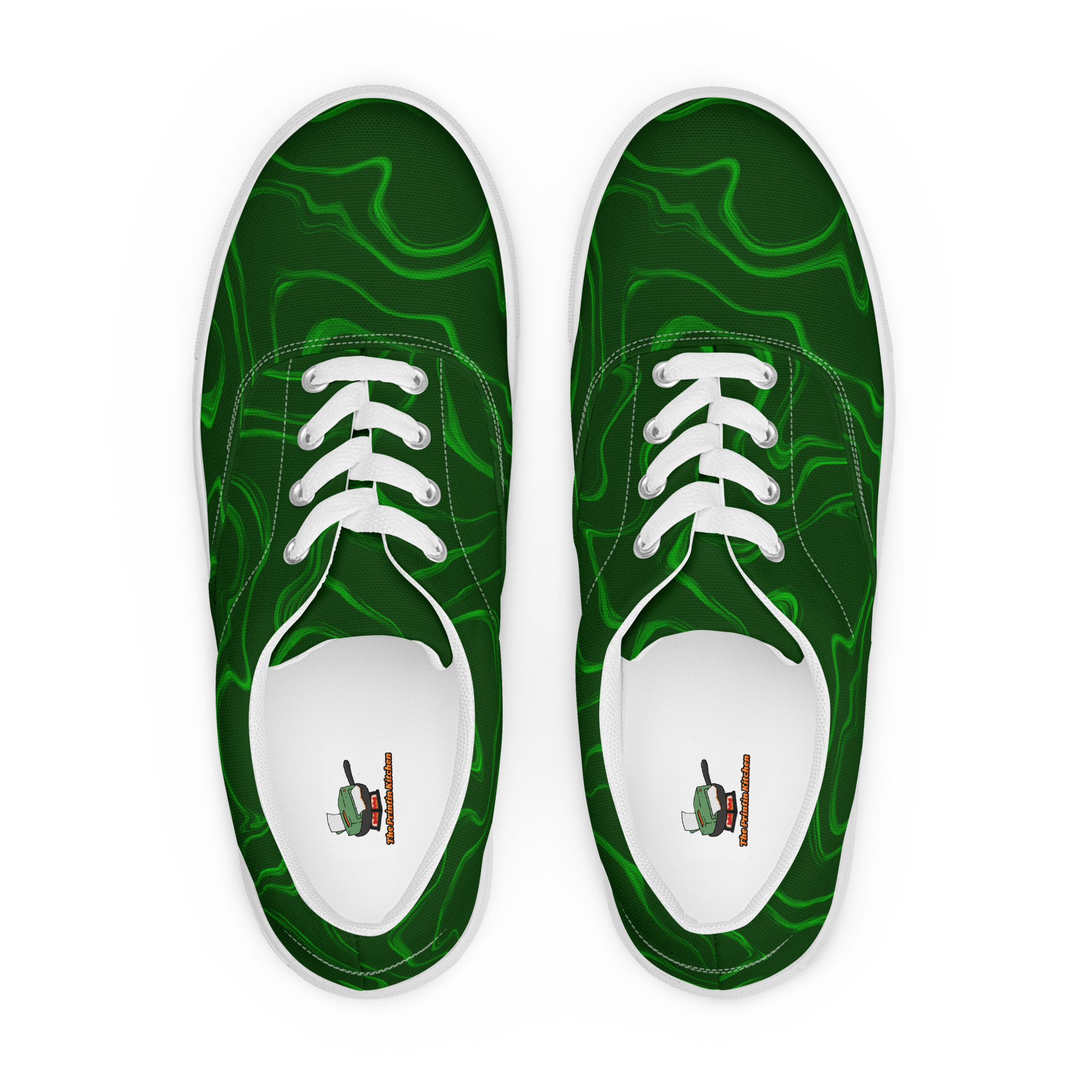 Green Wave | Lace-Up Canvas Shoes (Men)
