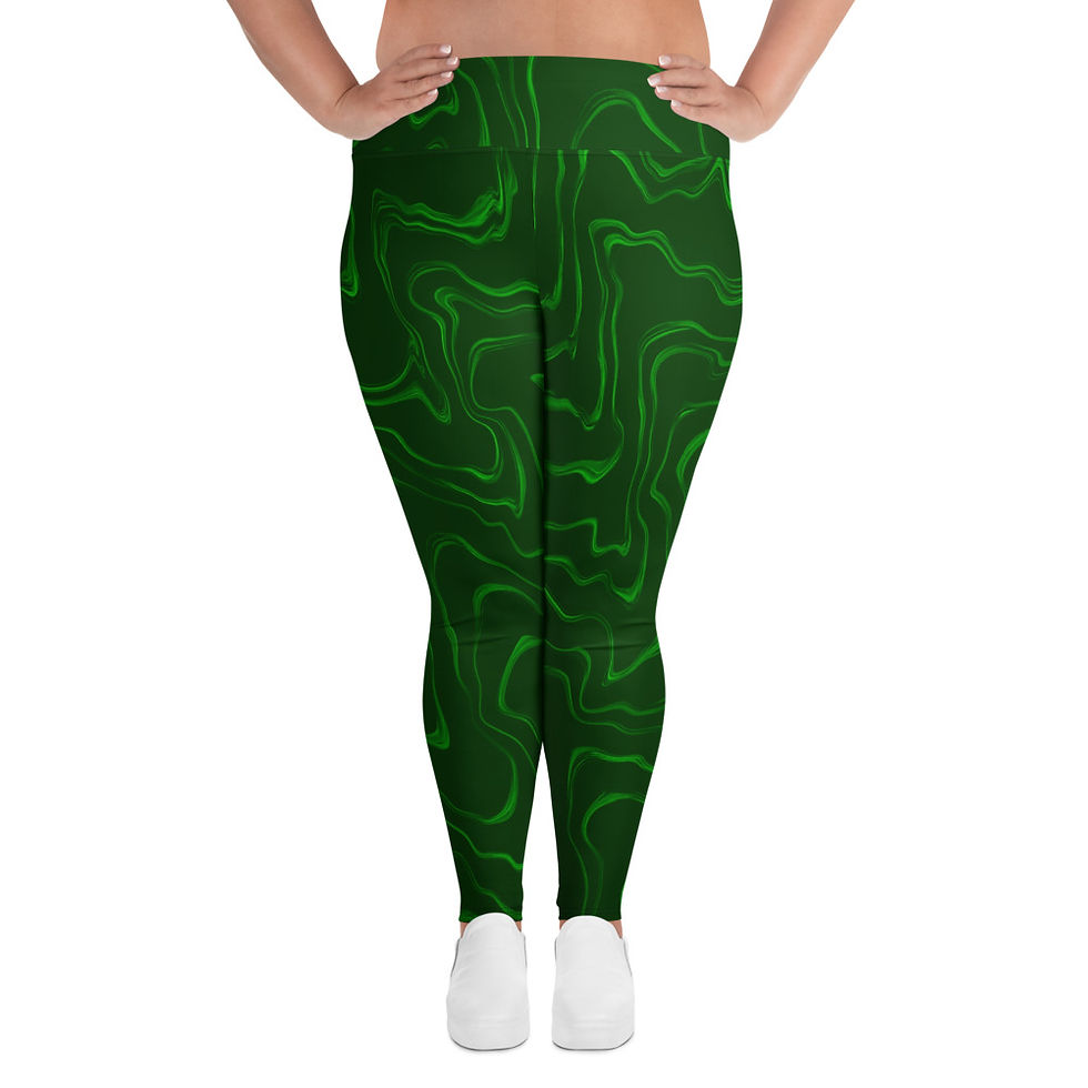 Thumbnail: Green Wave | Plus Size Leggings