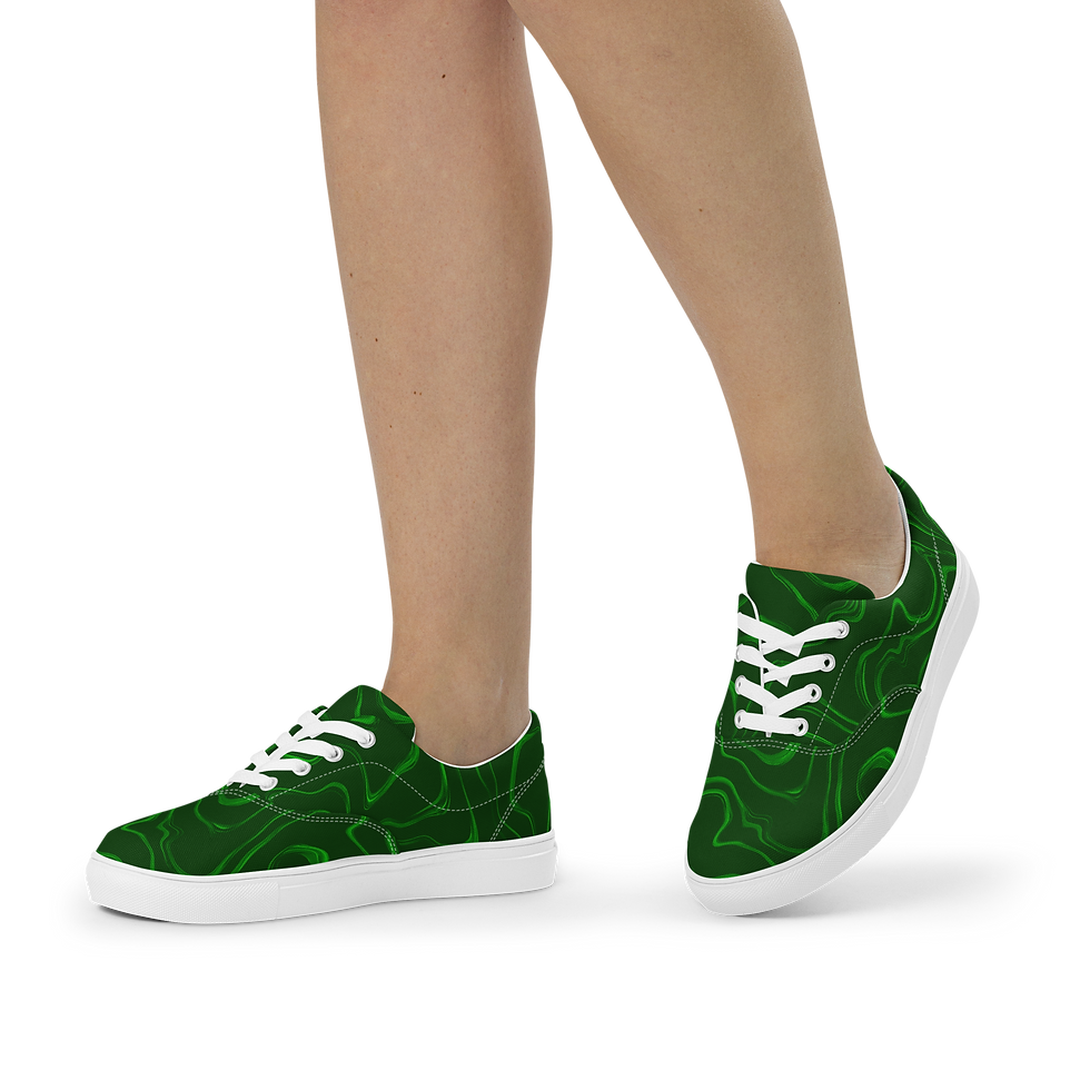 Thumbnail: Green Wave | Lace Up Canvas Shoes (Women’s)