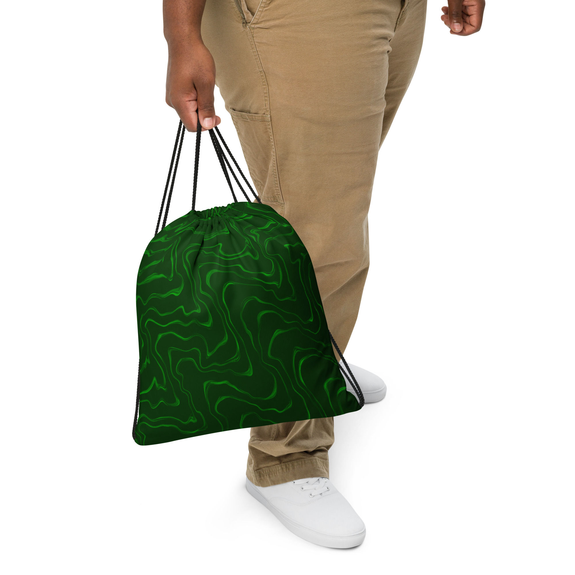 Green Wave | Drawstring Bag