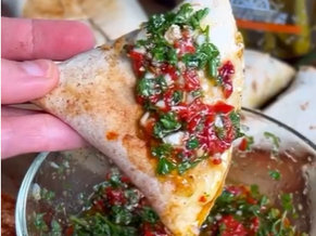 Relleno de vegetales grillados de Del Destino, para empanadas y sanduchitos 