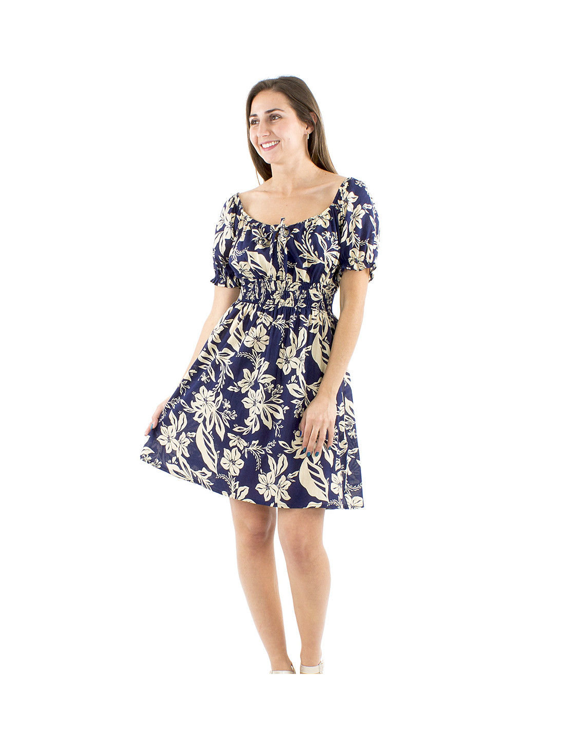 Robe coton manches courtes imprimé Althea