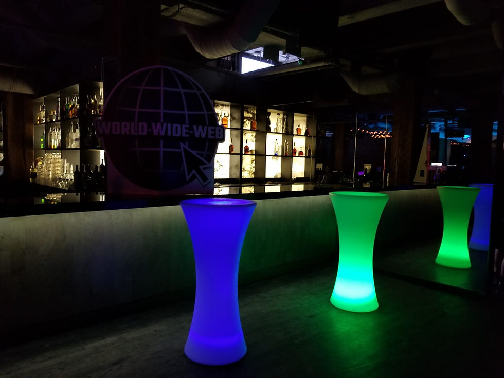 Thumbnail: 24"W x 42"H LED Cocktail Table (Bar Height)