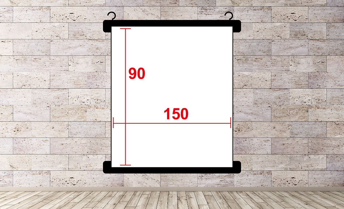 塑膠/鋁 油畫布掛軸 150×90cm