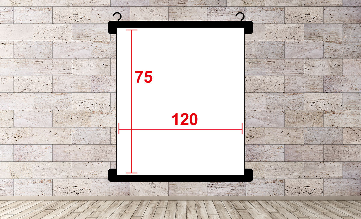 塑膠/鋁 油畫布掛軸 120×75cm