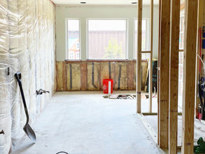 The One Room Challenge Week 4: DIY abstract art + bathroom build-back