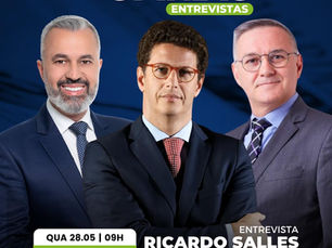CLAUDIO APOLINARIO E JOSÉ CARLOS BERNARDI ENTREVISTAM O DEPUTADO FEDERAL RICARDO SALLES NO PROGRAMA QUESTÃO DE OPINIÃO