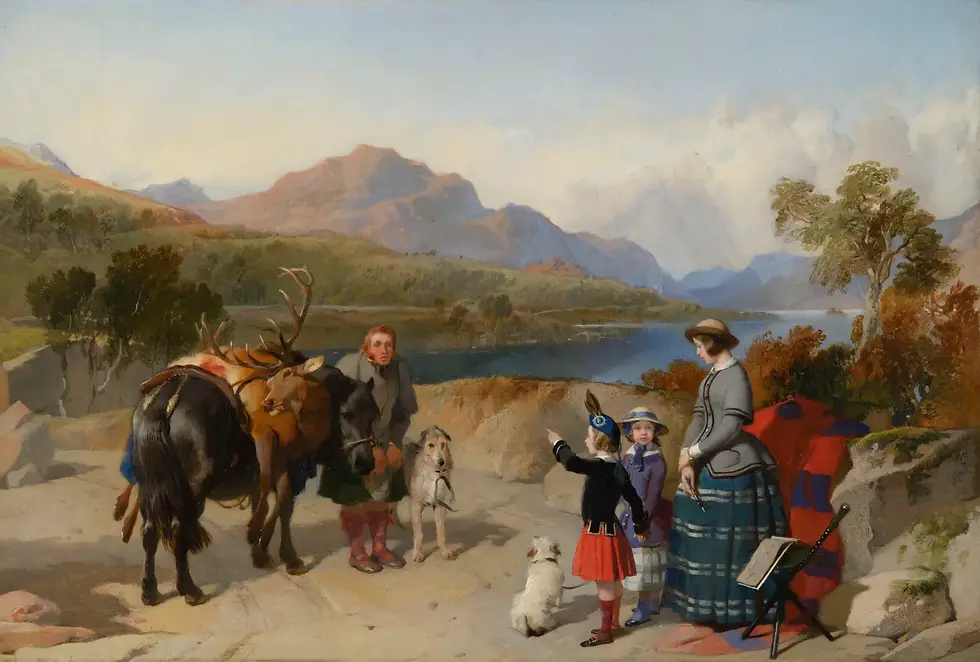 ir Edwin Landseer, “Queen Victoria at Loch Laggan”, Sep-Dec 1847, oil on panel, RCIN 403119, Royal Collection Trust/© His Majesty King Charles III 2022, accessed here. © Royal Collection Enterprises Limited 2025