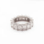 Platinum princess cut eternity band