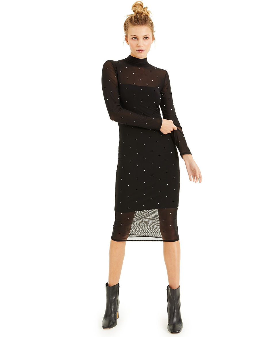 Crystal Detail Mesh Dress