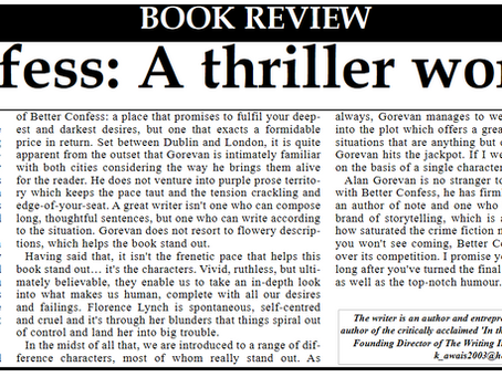 BETTER CONFESS reviewed in The Financial Daily