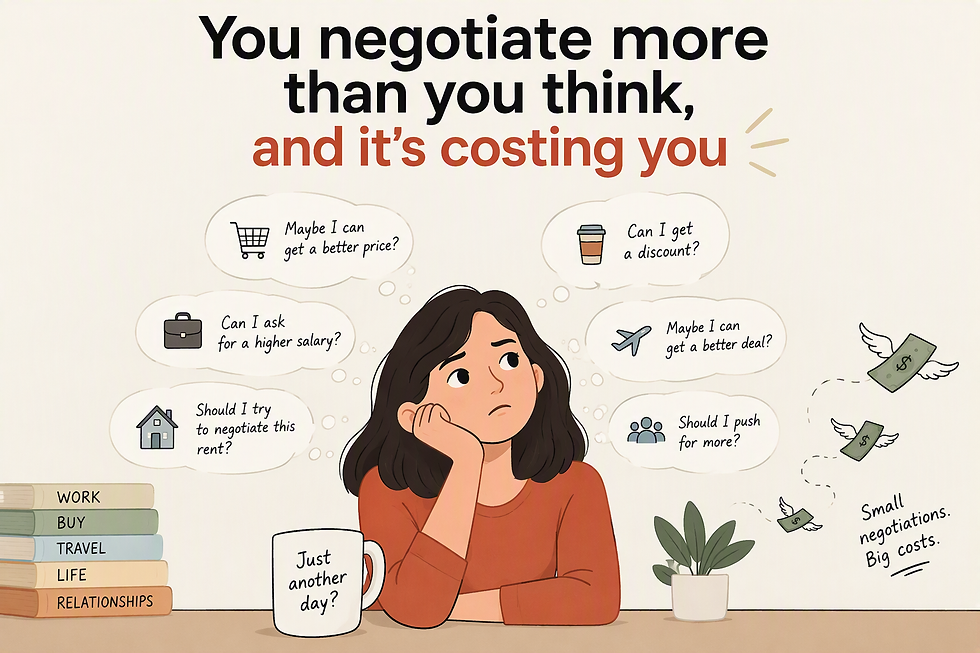 You negotiate more than you think, and it's costing you