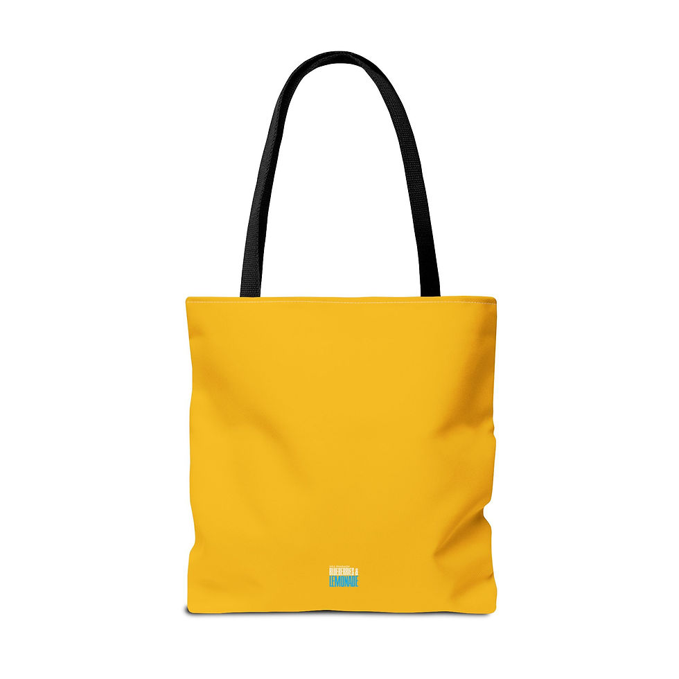 Thumbnail: Rolling Stoner (Blueberries & Lemonade Edition) Custom Tote Bag (Yellow)