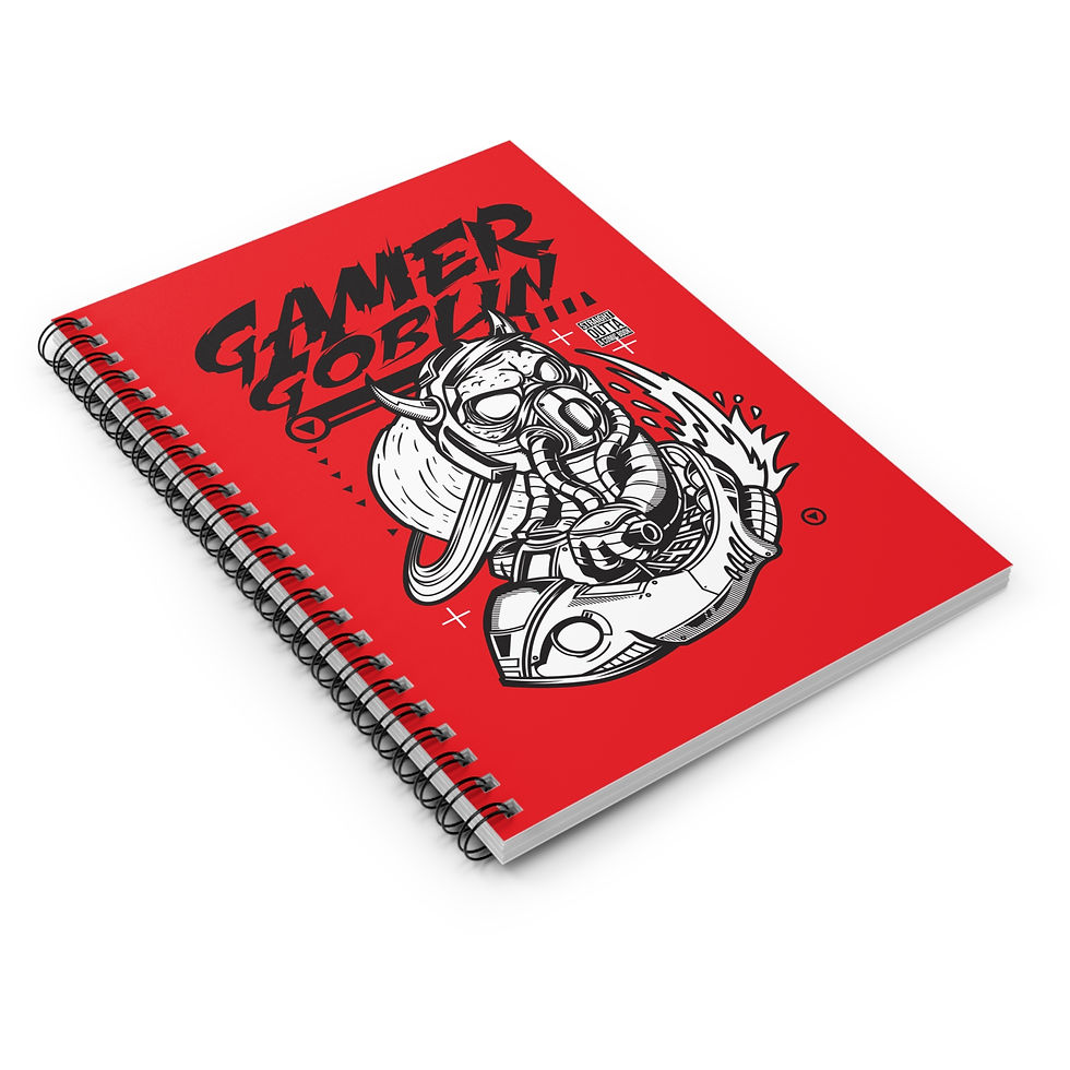 Thumbnail: SOACB's Gamer Goblin Creative Writing Notebook - Ruled Line (Red)