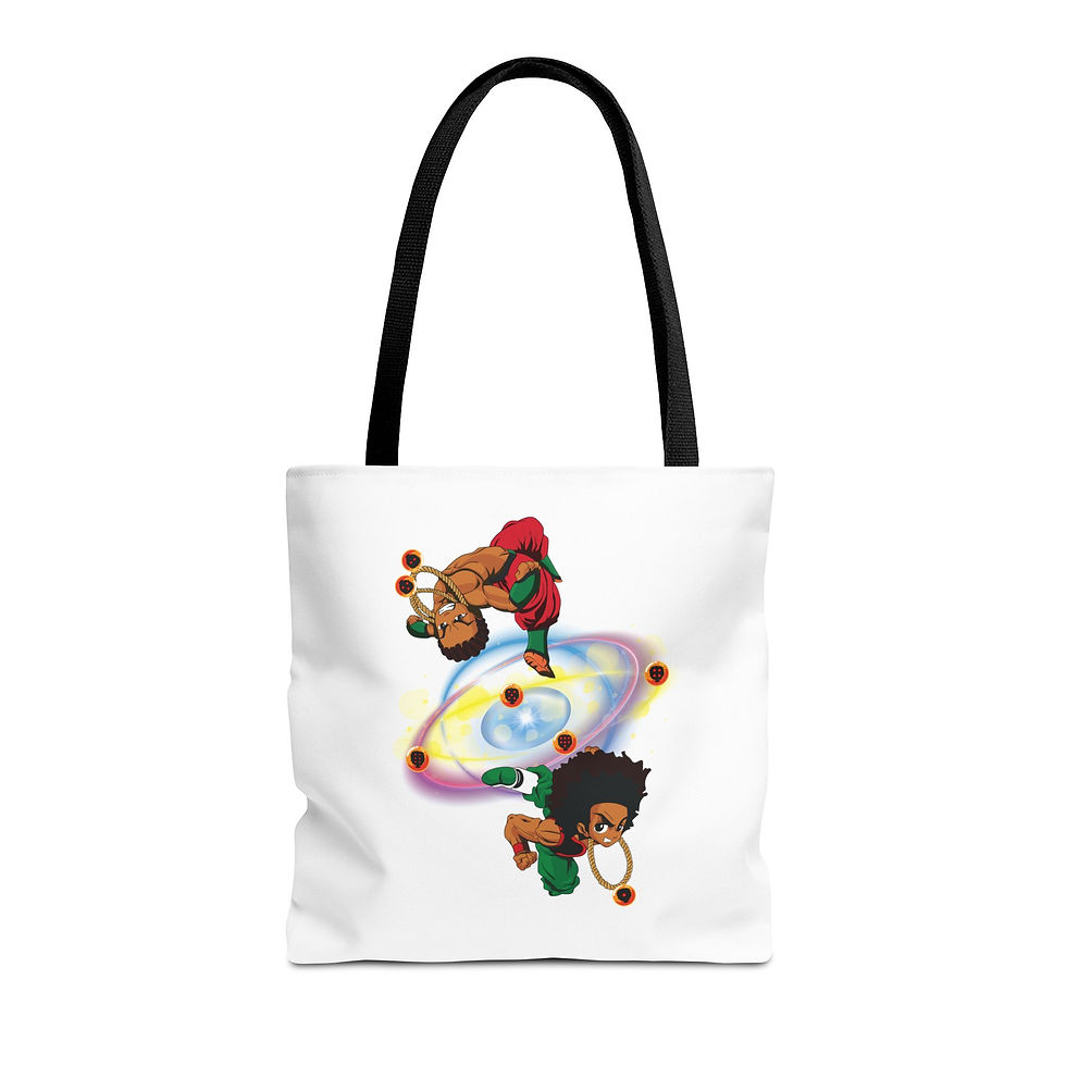 Thumbnail: Powers Collide (Boondock Z Edition) Custom Tote Bag (White)