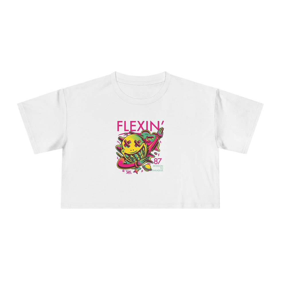 Thumbnail: Flexin' (Street Nerd Collection) Women's Crop Tee 