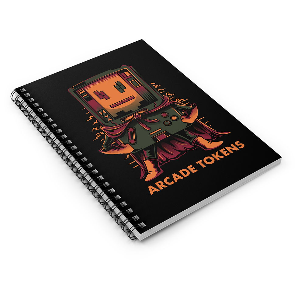 Thumbnail: Arcade Token's Super Gamer Boy Creative Writing Notebook - Ruled Line (Black)