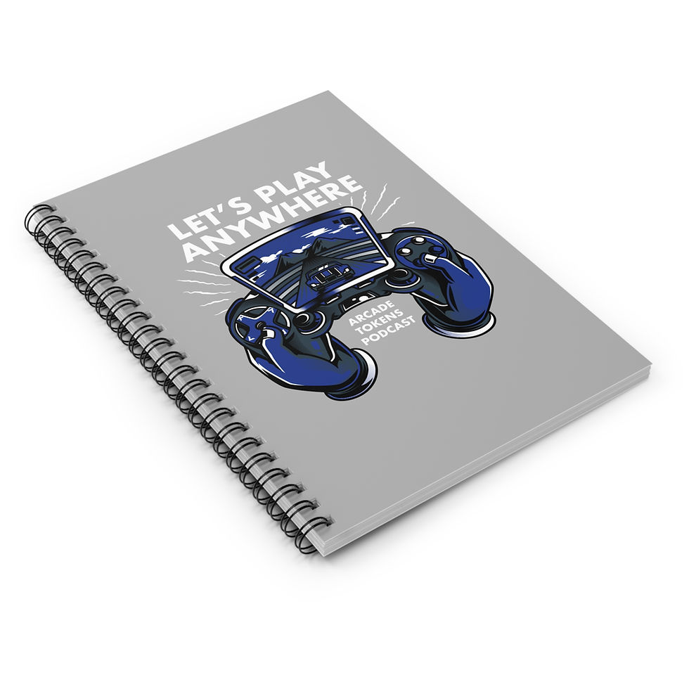 Thumbnail: Arcade Token's Lets Play Anywhere Creative Notebook - Ruled Line (Light Grey)