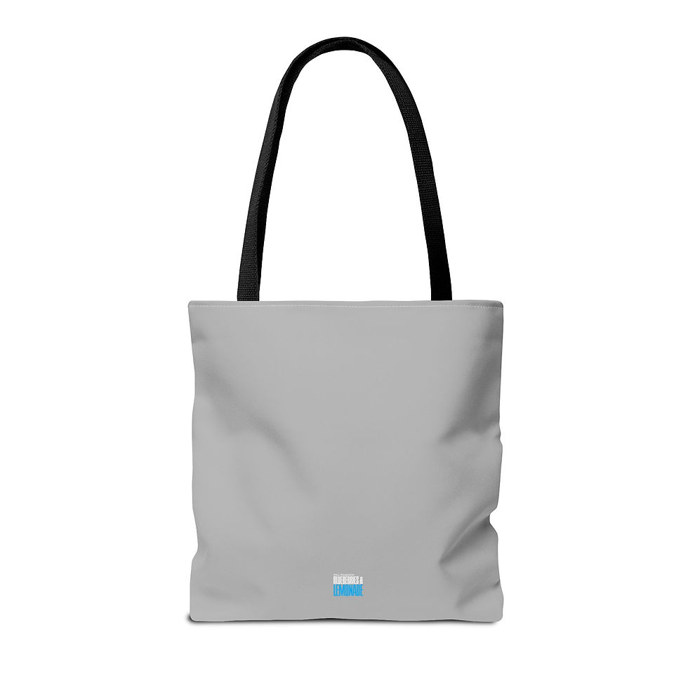 Thumbnail: Rolling Stoner (Blueberries & Lemonade Edition) Custom Tote Bag (Light Grey)