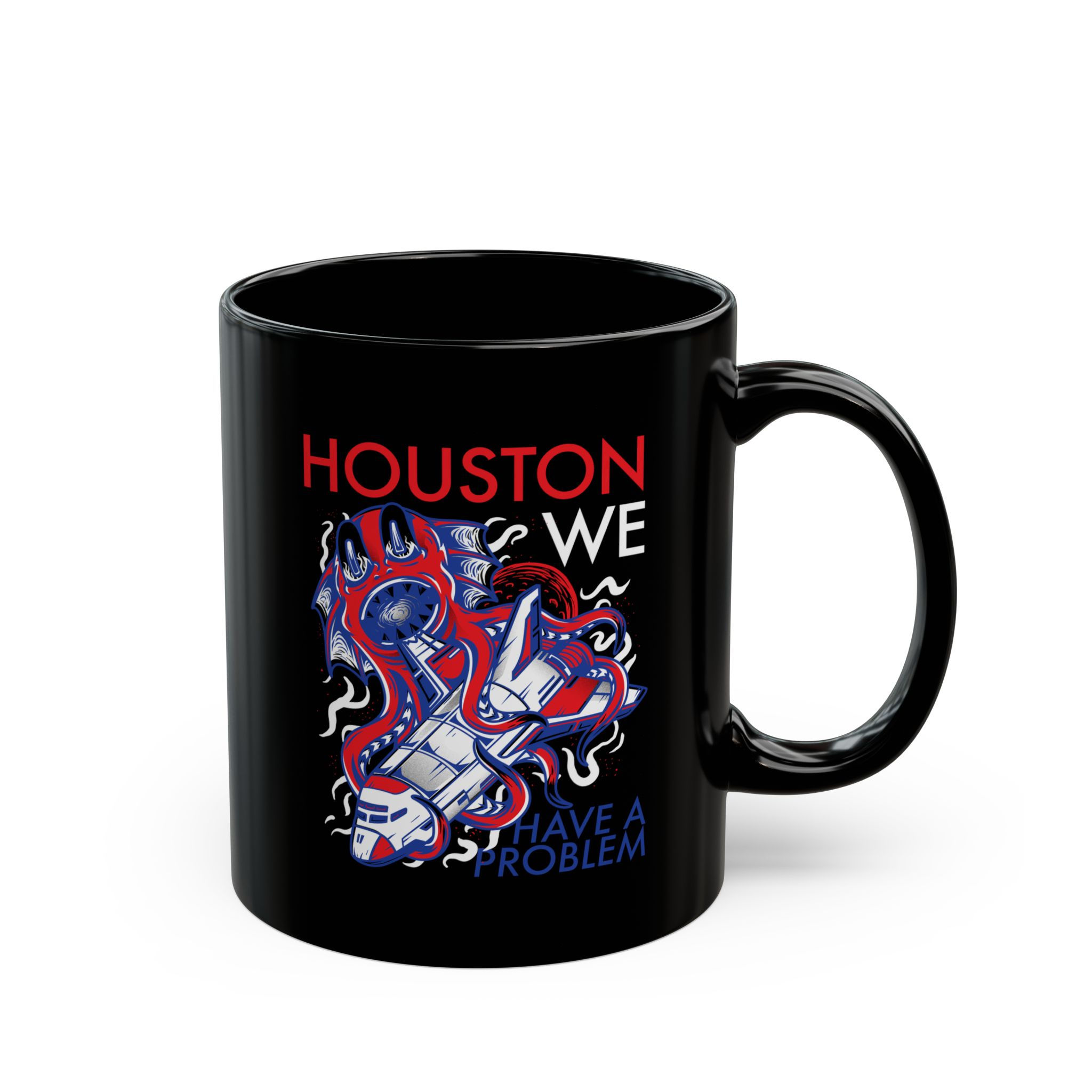 Houston We Have A Problem (Street Nerd Collection) Black Mug