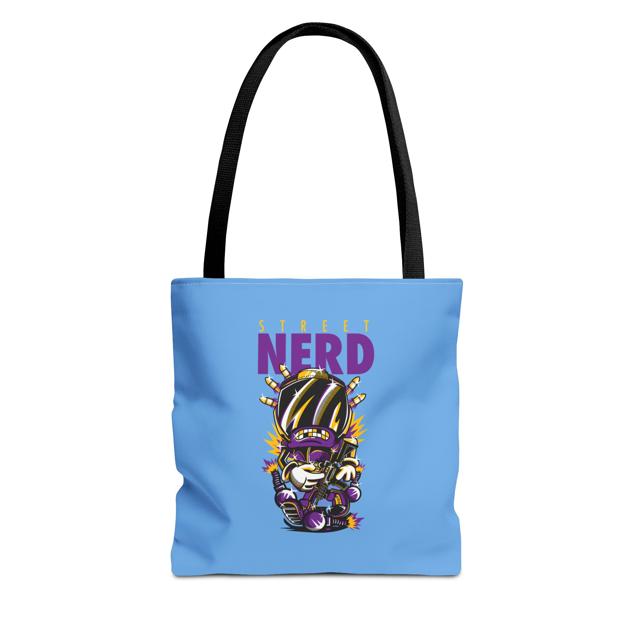 Da Bomber Man (Street Nerd Collection) Custom Tote Bag (Light Blue)