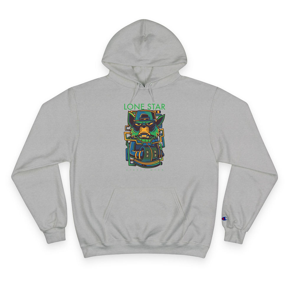 Thumbnail: Lone Star Wolf (Street Nerd Collection) Champion Hoodie