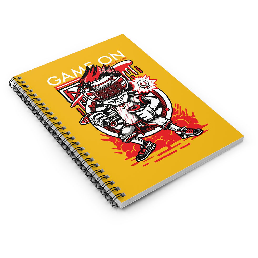 Thumbnail: Arcade Token's Game On! Creative Writing Notebook - Ruled Line (Yellow)