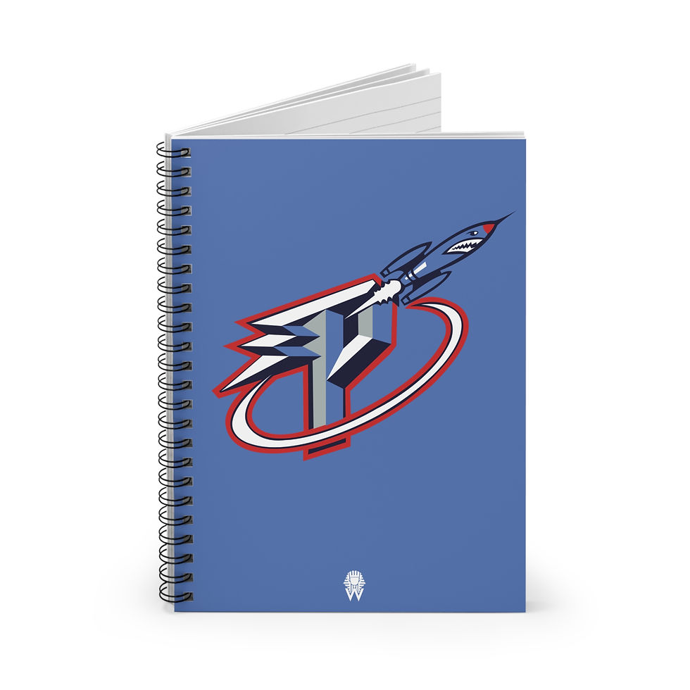 Thumbnail: Will Pharaoh Rockets Creative Writing Notebook - Ruled Line (Light Blue)