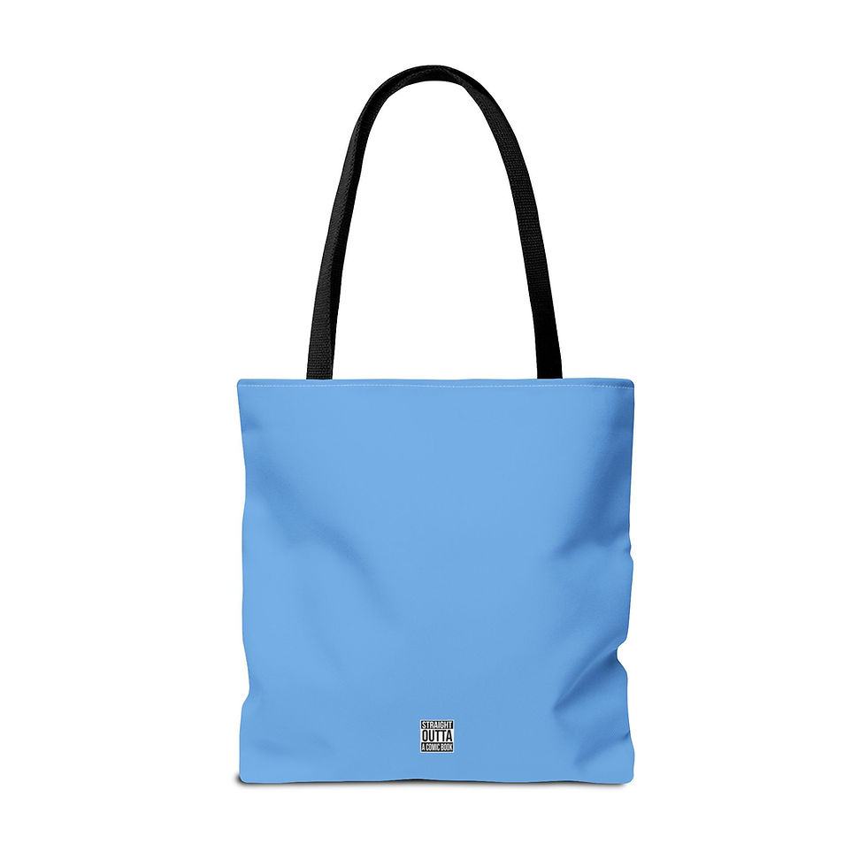 Thumbnail: Da Bomber Man (Street Nerd Collection) Custom Tote Bag (Light Blue)